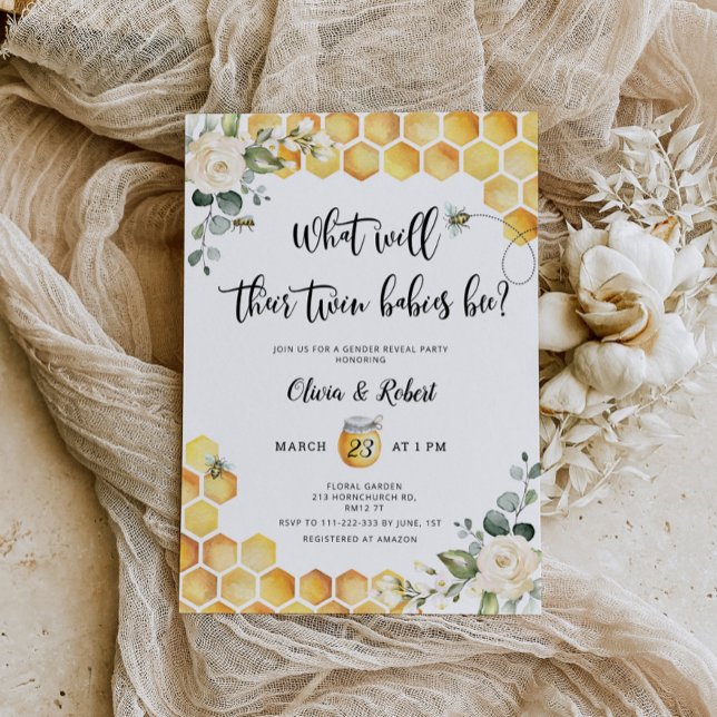 Gêmeos das abelhas revelam convite (Criador carregado)