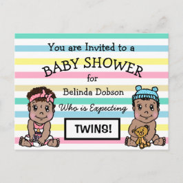 Gêmeos Étnicos Bonitos, Bebê-Chuva Convites