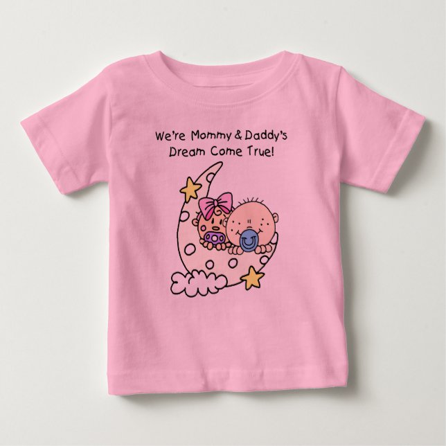 Gêmeos Mamãe e Pai Sonho T-shirt (Frente)