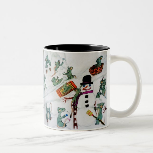 GÊMEOS NA caneca de neve (Direita)