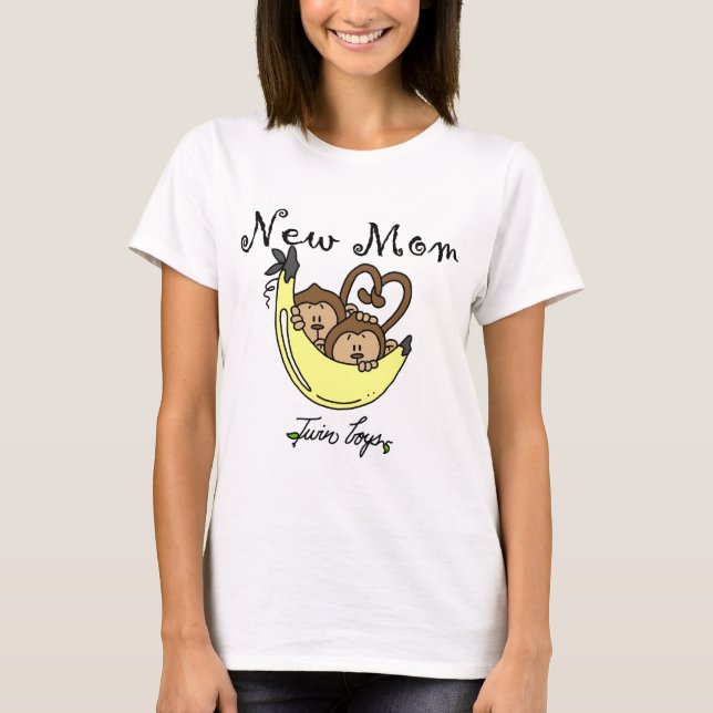 Gêmeos Novos Camisetas e presentes da mãe (Frente)