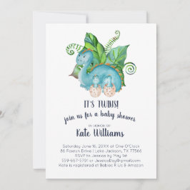 Gêmeos Pequenos Convite para Chá de fraldas de Din