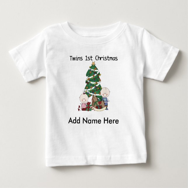 Gêmeos Personalizados, Camisa De Natal De 1rua (Frente)