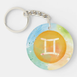 Gemini Astrology Zodiac Chaveiro - Espírito lúdico