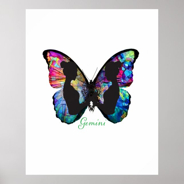GEMINI - BUTTERFLY &TWINS POSTER (Frente)