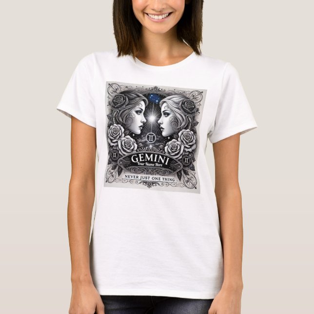 Gemini "Nunca Só Uma Coisa" T-Shirt (Frente)