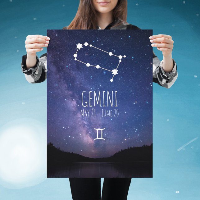 Gemini | Poster de constelação Zodiac Personalizad (Criador carregado)