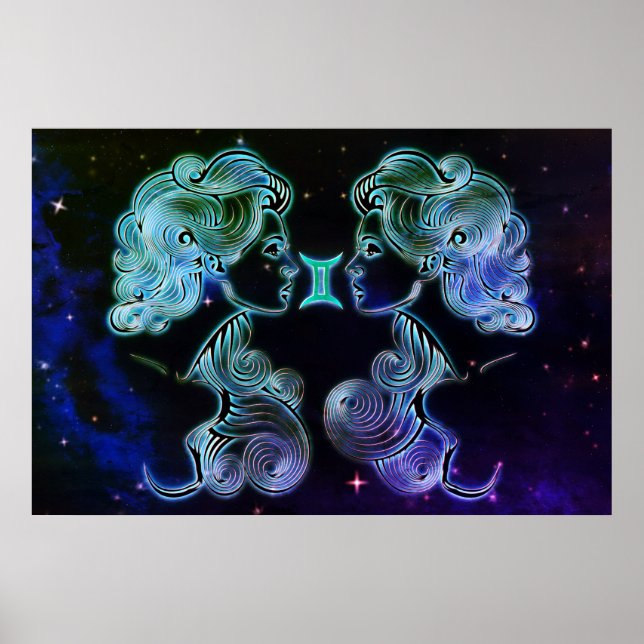 gemini, poster de zodiac gêmeos (Frente)