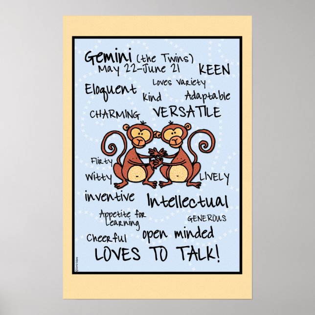 Gemini wordcloud poster (Frente)