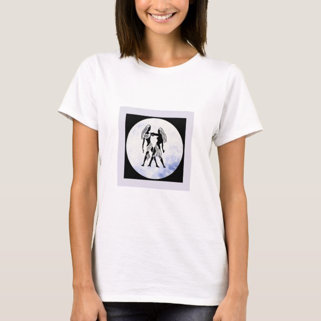 Gemini Zodiac - Símbolo T-Shirt feminino (Frente)