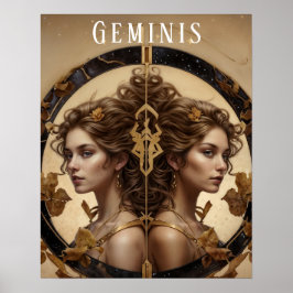 Geminis Female Poster astrológica