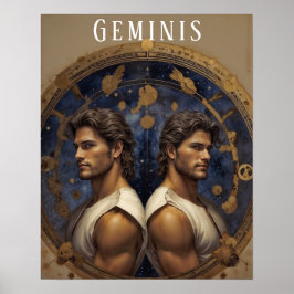 Geminis Male Poster astrológica