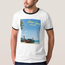 Gems escondidas - t-shirt de barco de praia em Sol
