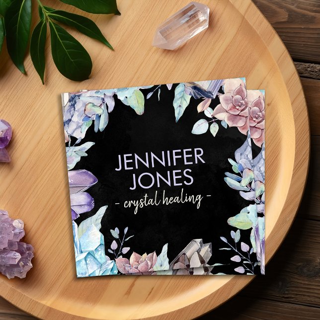 Gemstones de aquarela - cartão de visita de crista (Criador carregado)