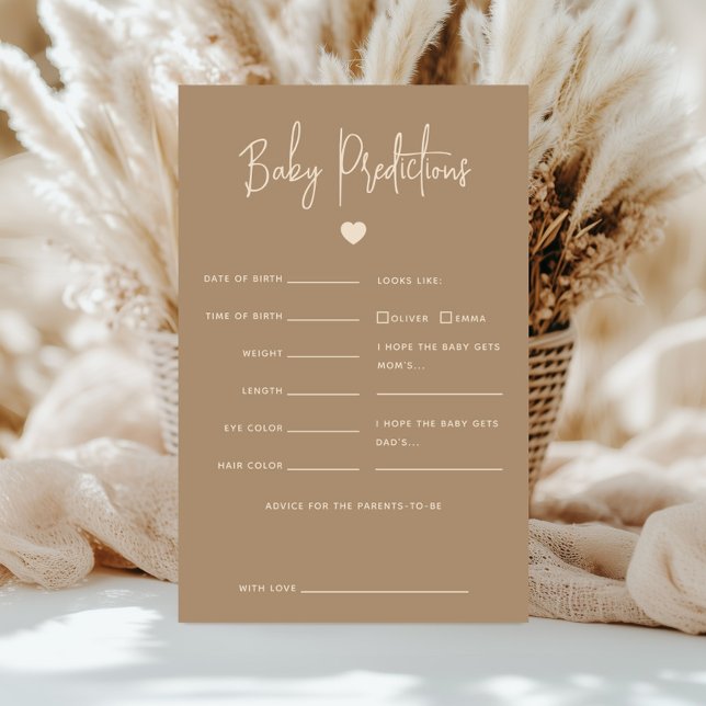 Gênero castanho minimalista revela previsões de be (Criador carregado)