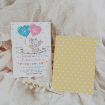 Gênero Revelar o Convite de festas Elefante