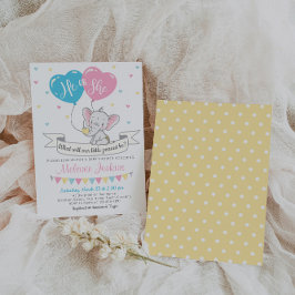 Gênero Revelar o Convite de festas Elefante