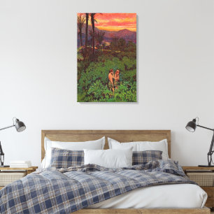 Génese 3 Adam e canvas de Eden da licença da