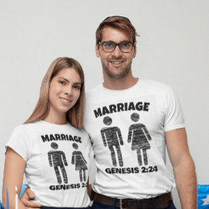 GÊNESE CASAMENTO CRISTÃ 2:24 T-SHIRTS