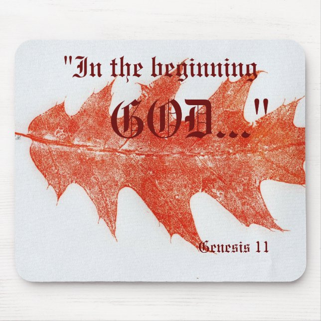 "Gênesis 1:1" Folha de impressão Mousepad (Frente)