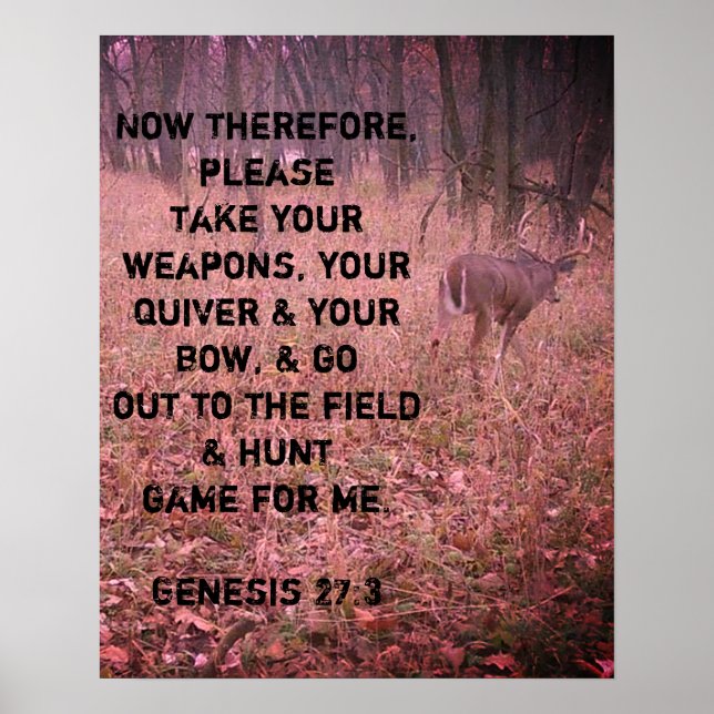 Gênesis 27:3 Buck Poster (Frente)