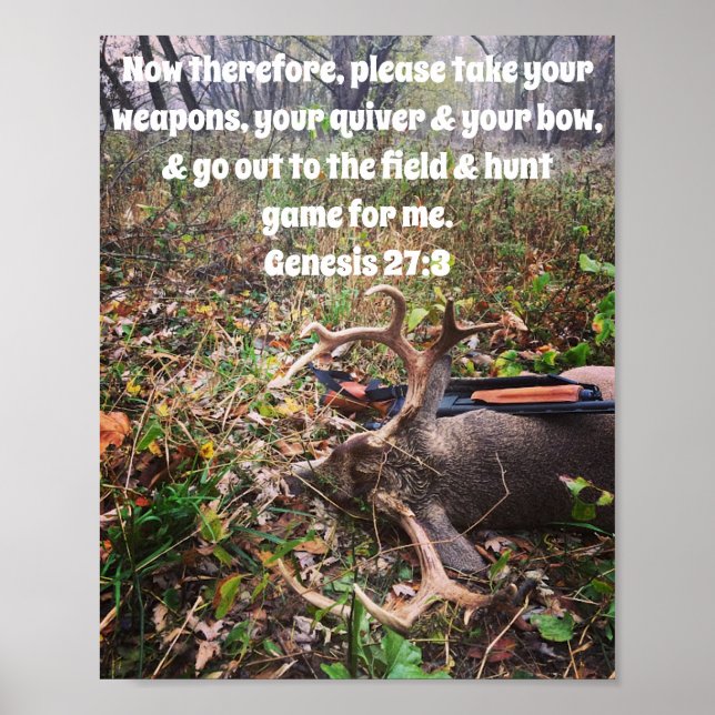 Gênesis 27:3 Buck Poster (Frente)