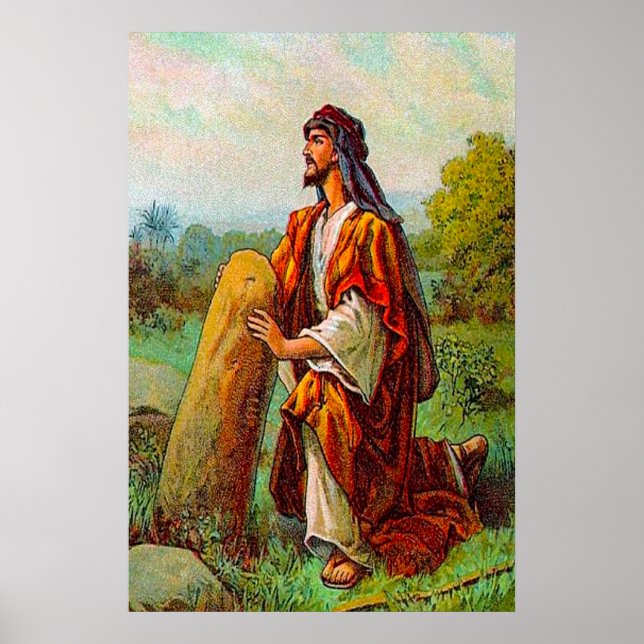 Gênesis 28 Jacob tem um sonho de Deus poster (Frente)