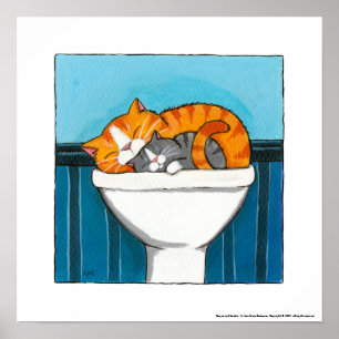 Gengibre e Smokey - impressão lunático da arte d