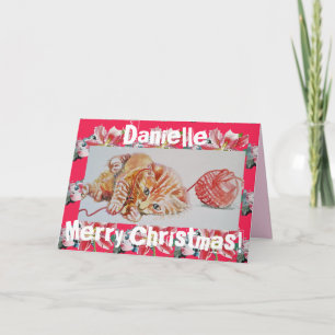 Gengibre Gengibre Gengibre Gato Brincando Cartão d