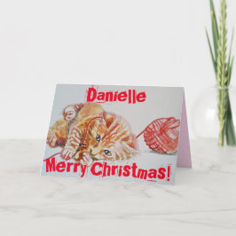 Gengibre Gengibre Gengibre Gato Brincando Cartão d