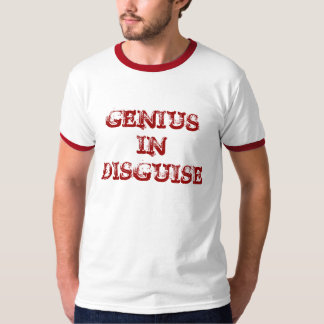 Gênio na camiseta do disfarce