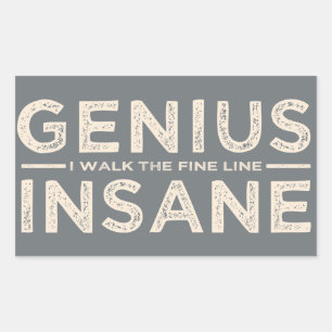 GENIUS VS INSANE adesivos personalizados