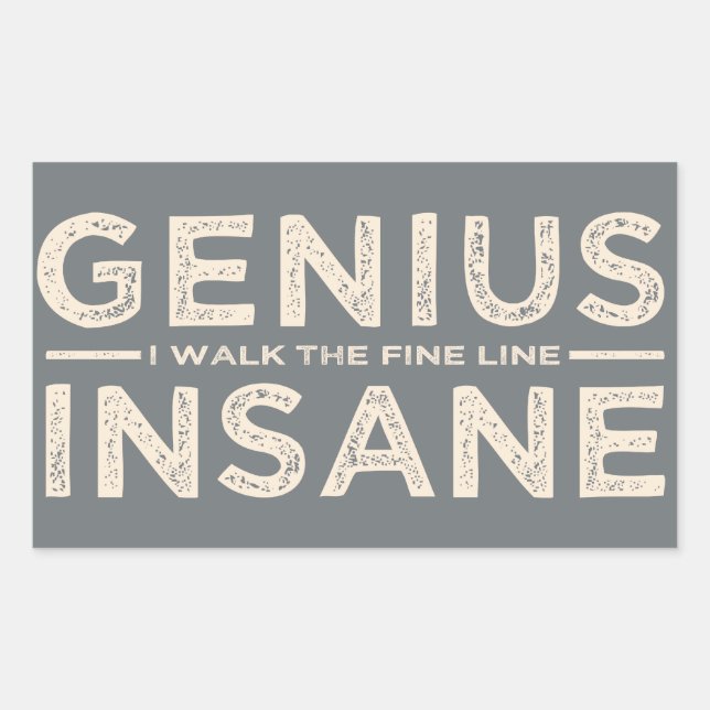 GENIUS VS INSANE adesivos personalizados (Frente)