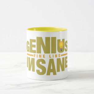 GENIUS VS INSANE caneca - escolha estilo e cor