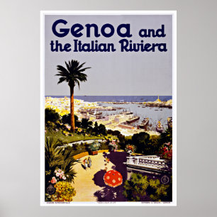 Génova Riviera Italiana - Posters Viagens vintage