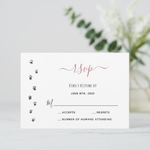 Gente divertida casando-se com RSVP de Casamento d