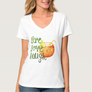 Gentileza, amor, risada, camisa de férias de praia