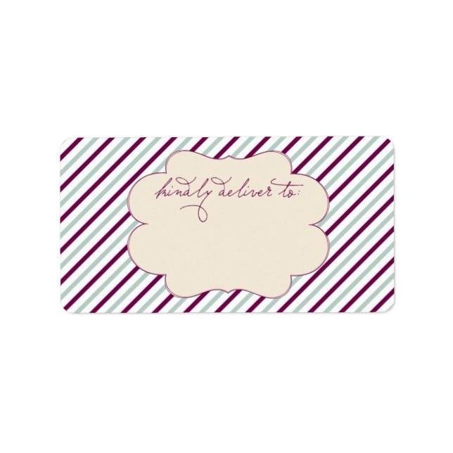 gentilmente entregar para: etiqueta de endereço (Frente)