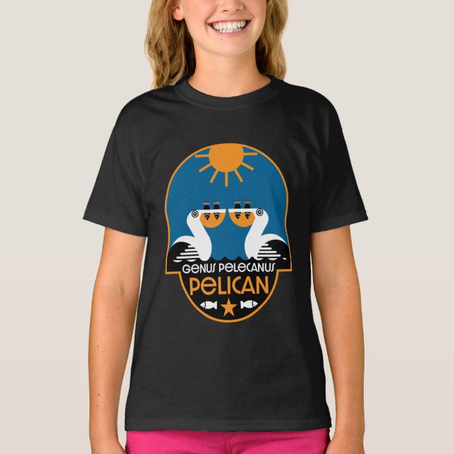 Genus Pelecanus Bird Art T-Shirt (Frente)