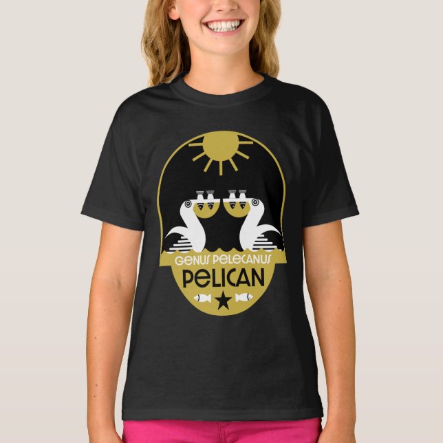 Genus Pelecanus Bird Art T-Shirt (Frente)