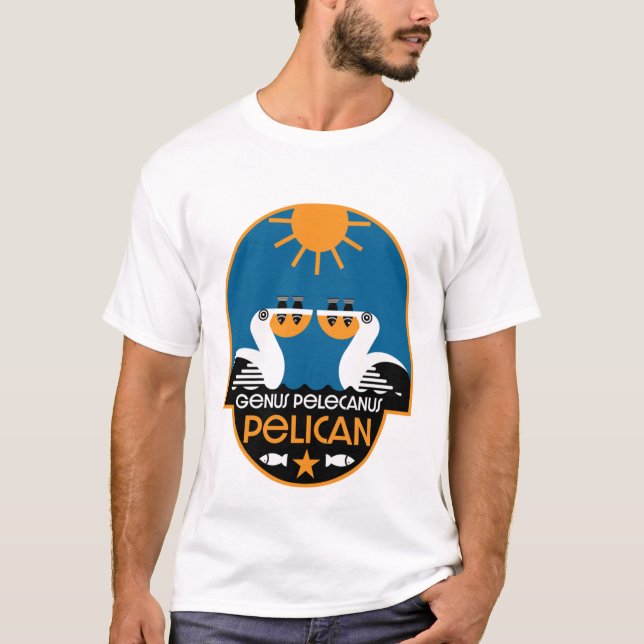 Genus Pelecanus Bird Art T-Shirt (Frente)