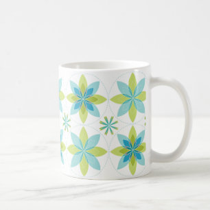 Geo-flor-seafoam da caneca de café