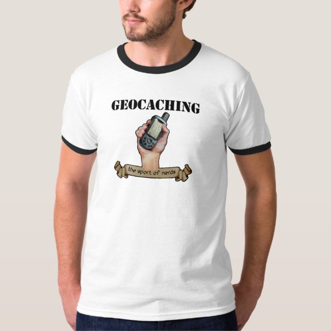 Geocaching -- o esporte dos nerd! t-shirt (Frente)