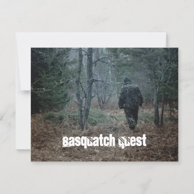 Geocaching Sasquatch Quest Fun Convites de festas (Frente)