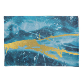 Geode Agate Gemstone Blue e Dourado