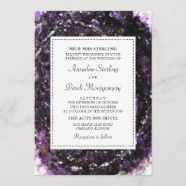 Geodo Ametist| Convite para Casamento Violeta