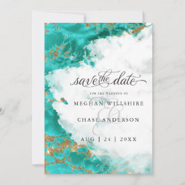 Geodo de Aquarela Azul Turquesa Moderno BarefootBr