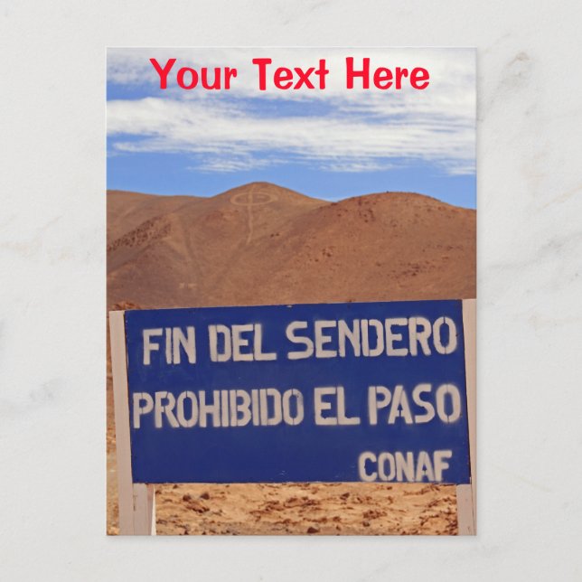 Geoglifos de Atacama, Chile cartão postal personal (Frente)