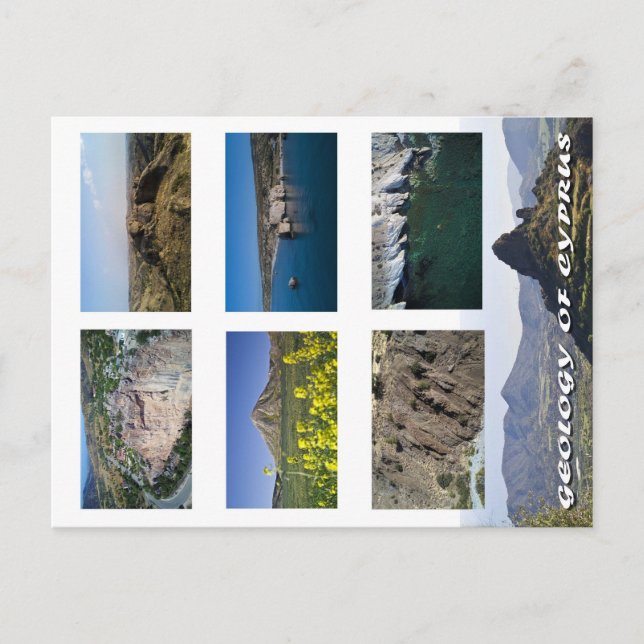 Geologia do cartão postal chipre (Frente)
