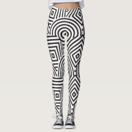 Geometria Gráfica: Leggings de Padrões de Beleza